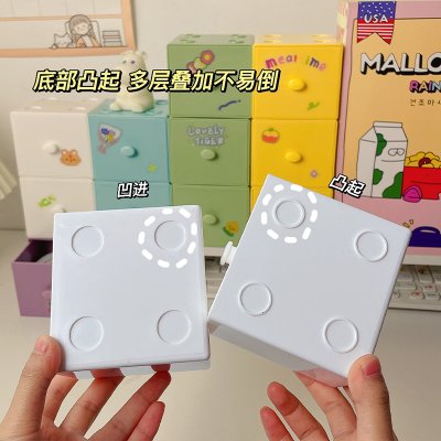 【糖果色積木盒】收納盒-桌面抽屜雜物置物小盒 商品圖片 3