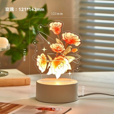 【INS風永生花】玫瑰鬱金香小夜燈 - 浪漫氛圍裝飾燈 商品圖片 3