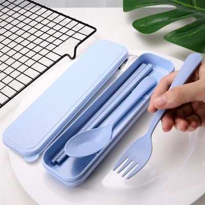 【小麥材質】隨身餐具三件組 - 環保筷叉勺套裝 商品圖片 4