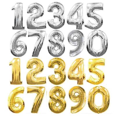 【大尺寸數字】32寸鋁膜數字氣球 - 生日歲數裝飾氣球