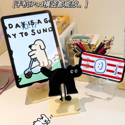 【桌面追劇神器】貓咪手機平板支架 - 可愛摺疊懶人架 商品圖片 2