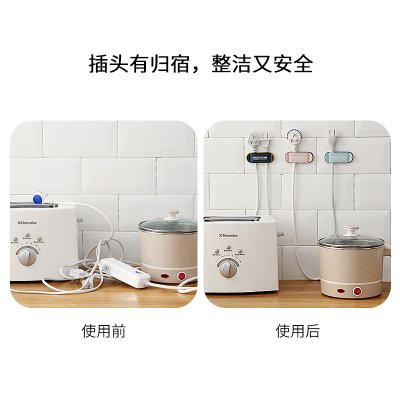【壁掛式】插頭掛勾 - 電源線收納固定器 (4個) 商品圖片 3