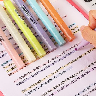 【莫蘭迪螢光筆】半糖色系-斜頭重點記號筆 商品圖片 3