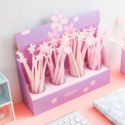 【夜光櫻花】韓系中性筆 - 粉嫩少女原子筆