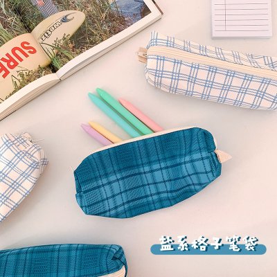 【復古格子】筆袋 - 簡約多功能文具收納袋 商品圖片 5