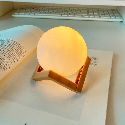 【3D月球燈】創意月球造型小夜燈 - 居家裝飾床頭氛圍燈 商品圖片 3