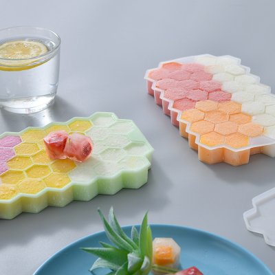 【蜂巢37格】矽膠製冰盒-六邊形創意冰模 商品圖片 1