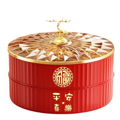【麋鹿造型果盤】防塵蓋分隔盤-零食收納盒 商品圖片 3