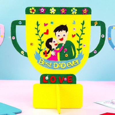 【父親節DIY】不織布獎杯材料包 - 幼兒園手工禮物 商品圖片 4