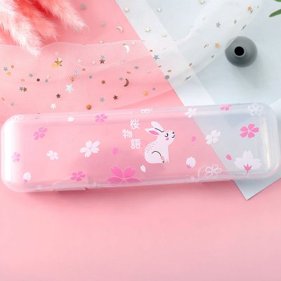 【萌兔造型】透明大容量鉛筆盒-學生文具收納 商品圖片 9