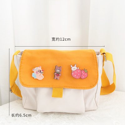 【小清新】帆布斜背包-文藝簡約學生包 商品圖片 9