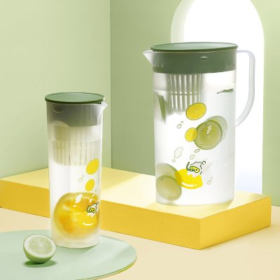 【多功能過濾壺】尖嘴冷水壺-質感泡茶檸檬水夏日壺