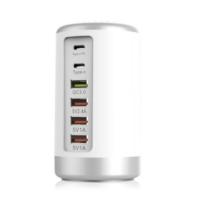 【6孔USB充電器】圓柱立式-多孔桌面手機充電插座 商品圖片 3