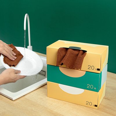 【抽取式】環保清潔抹布-乾濕兩用洗碗布