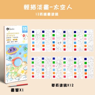 【自帶顏料塗鴉本】兒童免準備-水彩填色繪畫 商品圖片 4