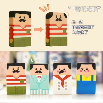 【聰明絕頂橡皮擦】創意搞怪-禿頭造型學生文具 商品圖片 1
