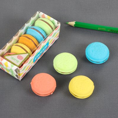 【麵包造型】馬卡龍橡皮擦5入-創意文具 商品圖片 1