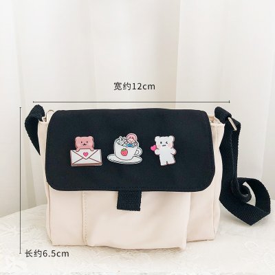 【小清新】帆布斜背包-文藝簡約學生包 商品圖片 8