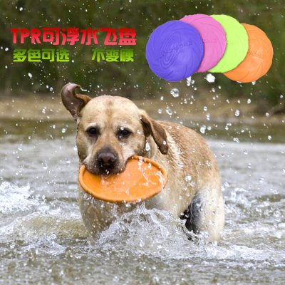 【22cm大號】軟質飛盤 - 狗狗訓練互動玩具