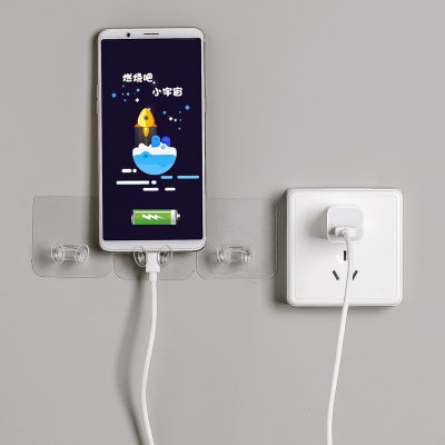 【收納神器】透明無痕插頭收納掛勾 - 電線整理充電支架2用 商品圖片 3