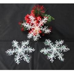 【11cm雪花片】塑料聖誕裝飾 - 聖誕雪花配件 (3片) 商品圖片 2