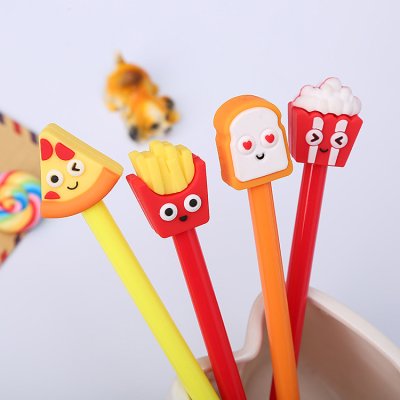 【創意速食造型】趣味中性筆 - 可愛矽膠頭原子筆