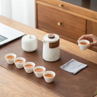【簡約陶瓷茶具組】旅行便攜-隨身泡茶組 商品圖片 3
