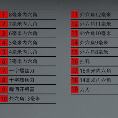 【雪花19合一】扳手 - 內六角八角多功能工具 商品圖片 4