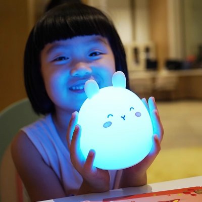 【拍拍感應萌兔燈】充電床頭燈-兔子造型禮物 商品圖片 1