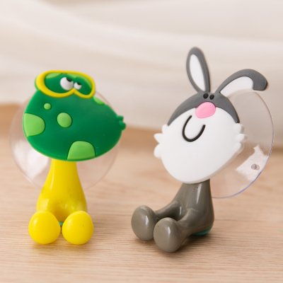 【卡通動物】強力吸盤牙刷架 - 浴室萌趣收納 商品圖片 4