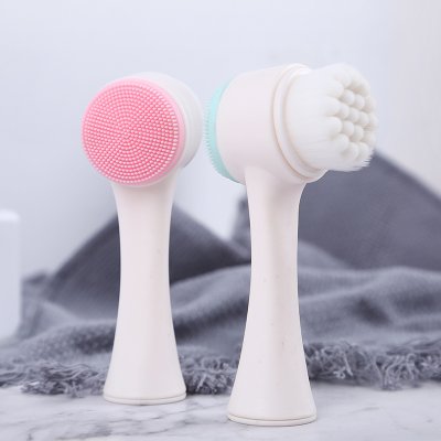 【雙面功能】矽膠洗臉按摩刷-溫和清潔美容工具 商品圖片 3