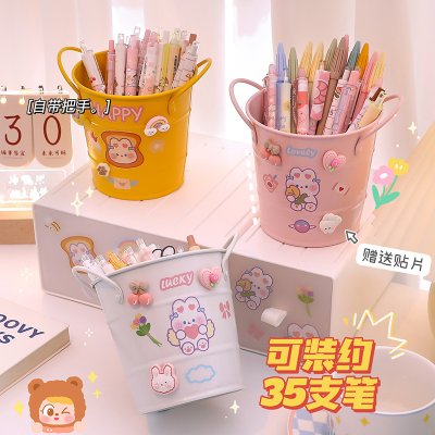 【大容量DIY筆筒】創意筆筒-簡約少女心桌面收納筒 商品圖片 1