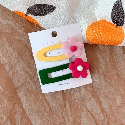 【撞色小花】可愛髮夾組-少女系甜美配飾 商品圖片 8