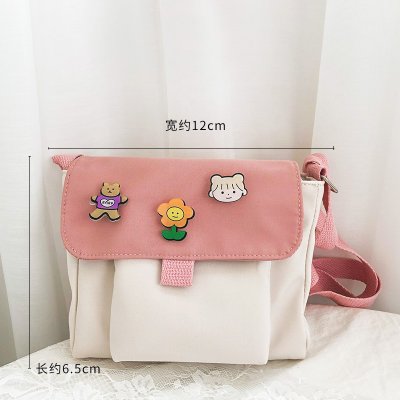 【小清新】帆布斜背包-文藝簡約學生包 商品圖片 7