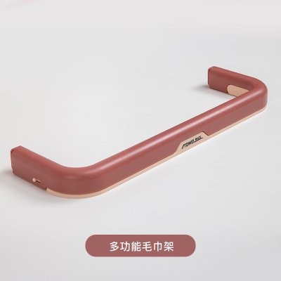 【可摺疊毛巾架】多功能架-黏貼雙桿壁掛架 商品圖片 7