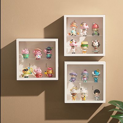 【壁掛透明架】公仔展示架-防塵收納創意隔板置物架