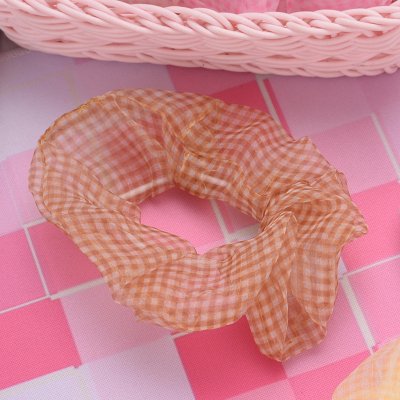【格紋網紗】大腸髮圈-少女馬尾髮飾 商品圖片 7
