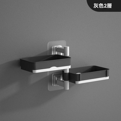 【旋轉浴室架】免打孔置物架-多功能肥皂瀝水 商品圖片 6