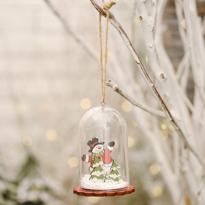 【木質透明罩】聖誕吊飾 - 雪花聖誕樹掛飾 商品圖片 6