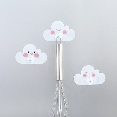【表情雲朵】強力掛勾 - 可愛門後收納 (4個) 商品圖片 3