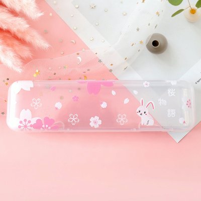 【萌兔造型】透明大容量鉛筆盒-學生文具收納 商品圖片 7