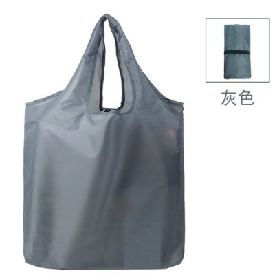 環保購物手提袋 鬆緊帶收納 可折疊便攜買菜折疊包 大容量滌淪布購物袋 商品圖片 5