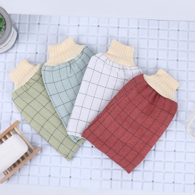 【深層清潔】加厚格子搓澡巾-去角質沐浴手套