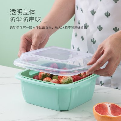 【雙層瀝水】保鮮籃-多功能洗菜盆 商品圖片 2