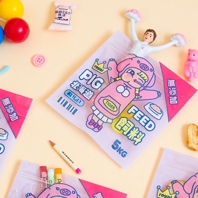 【可愛女孩】印花夾鏈袋 - 創意密封包裝糖果袋 商品圖片 3