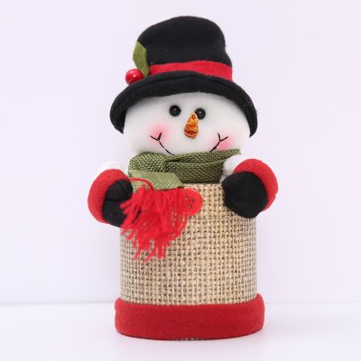 【聖誕造型】糖果盒聖誕老人麋鹿雪人 - 亞麻禮物盒裝飾品 商品圖片 7