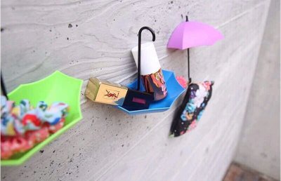 【創意雨傘造型】DIY收納掛勾 - 居家裝飾牆面 (3個) 商品圖片 3
