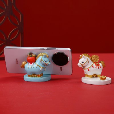 【創意實用】招財馬造型手機支架－生肖擺件 桌面手機收納裝飾 商品圖片 1