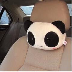 【熊貓造型】車用護頸枕 - 毛絨舒適靠墊 商品圖片 2