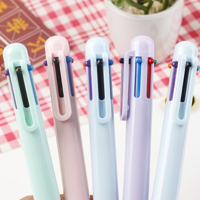 馬卡龍色圓珠筆 6色按壓原子筆 可印刷手帳筆 商品圖片 3